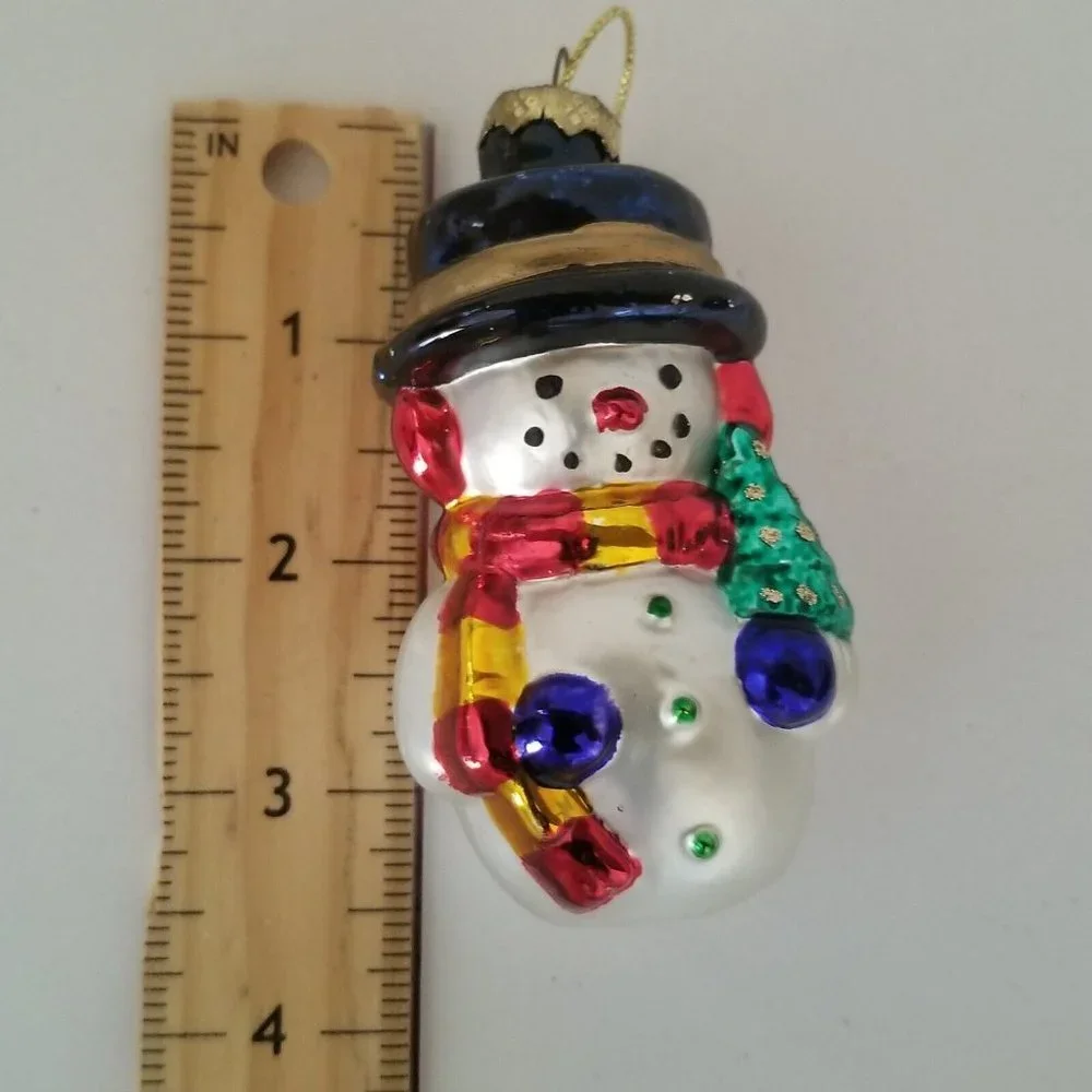 Christmas Ornament Glass Snowman Thomas Pacconi Museum Series 2003 Holiday Xmas